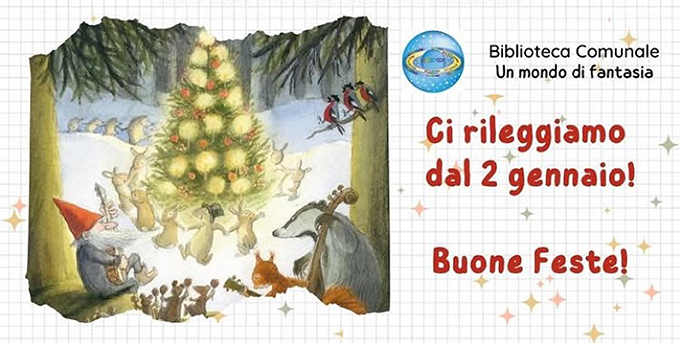 Giorni di apertura della Biblioteca comunale durante le feste natalizie 2024