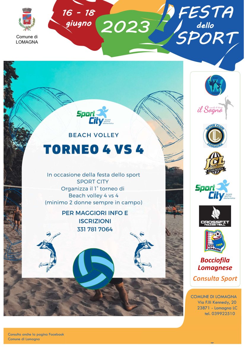 Festa dello sport: beach volley 4vs4